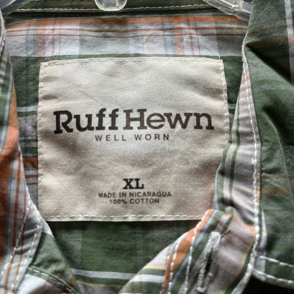 Ruff Hewn green plaid shirt - Picture 2 of 2